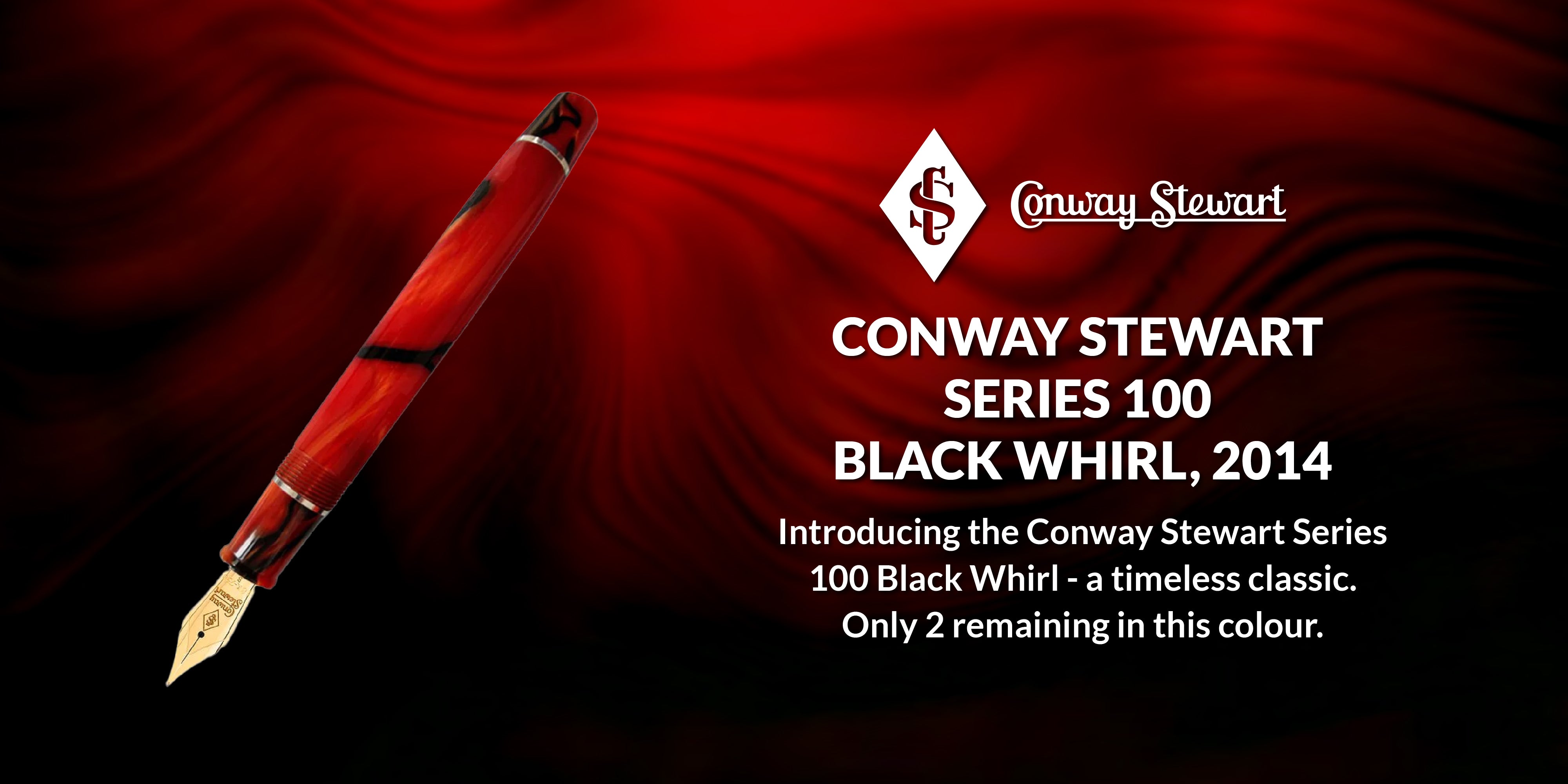 Conway Stewart Series 100 Black Whirl, 2014 Conway Stewart Series 100 Black Whirl, 2014