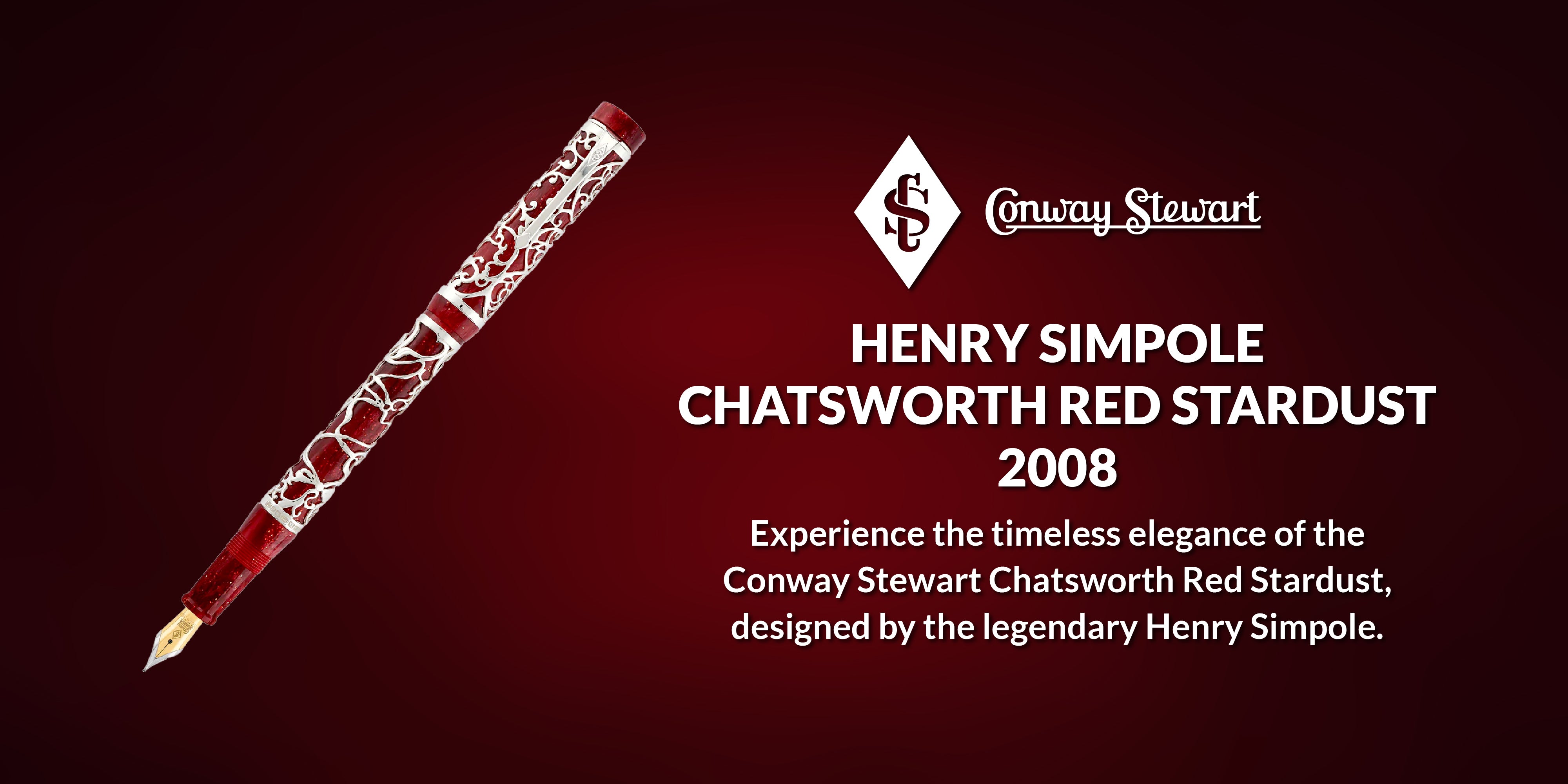Henry Simpole Chatsworth Red Stardust, 2008 - Conway Stewart Henry Simpole Chatsworth Red Stardust, 2008 - Conway Stewart