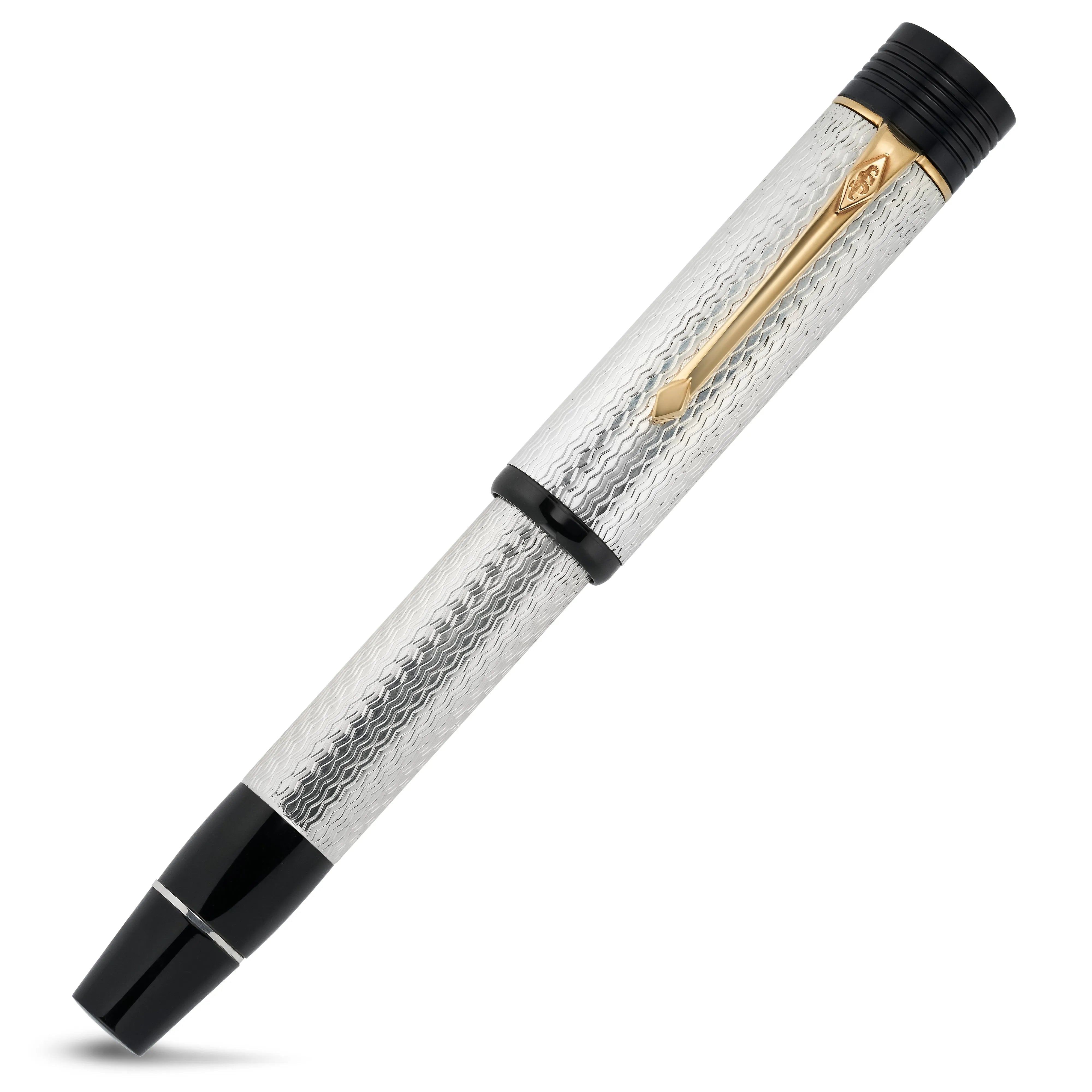 Churchill 150th Anniversary rollerball capped, sterling silver with engraved cap top