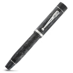 Conway Stewart Churchill Silver Storm rollerball capped, swirling grey and silver resin