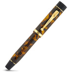 Conway Stewart Churchill Tortoiseshell rollerball capped, classic tortoiseshell resin with gold trim