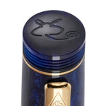 Cap-top cat engraving on the Lady Churchill Blue Stardust