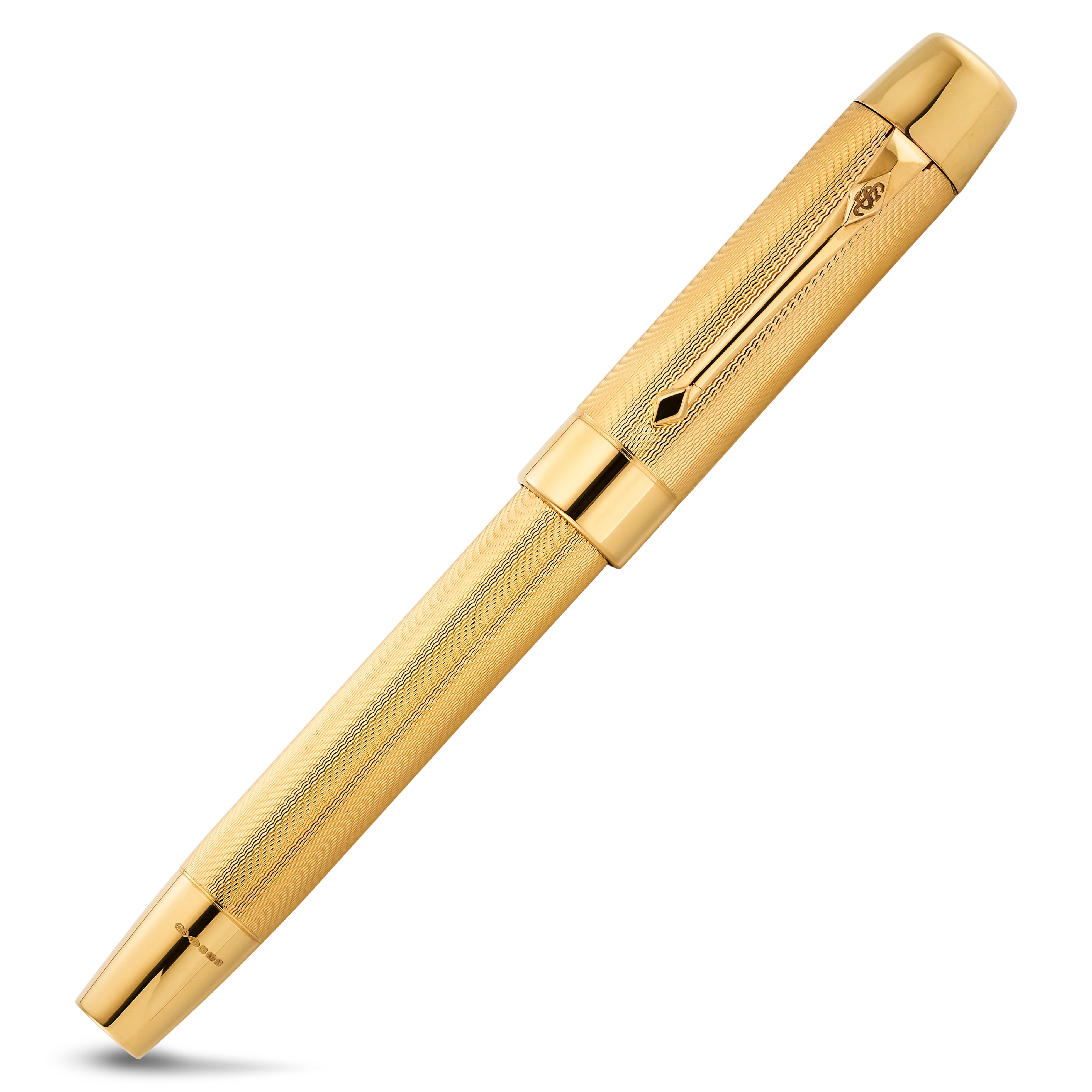 Shakespeare Vermeil rollerball capped, 23-carat gold-plated silver barrel