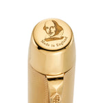 Cap-top Shakespeare portrait engraving on the Vermeil pen