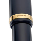 Hallmarked gold band close-up on the Pol Roger pen